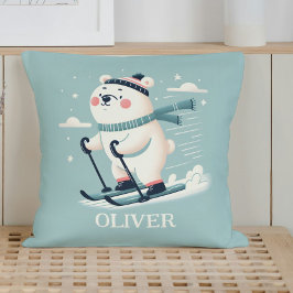 Almofada Esqui Caprichoso Urso Polar Fofo Personalizado