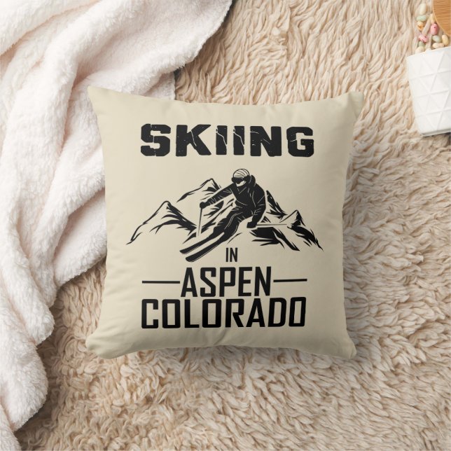 Almofada Esqui em Aspen Colorado (Cobertor)