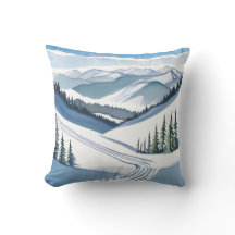 Esqui Mountain Watercolor