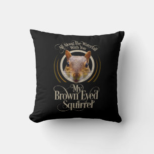 Almofada Esquilo Brown Eyed - amante engraçado de esquilo