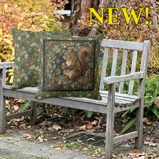 Almofada Esquilo de outono de William Morris Bolota de outo