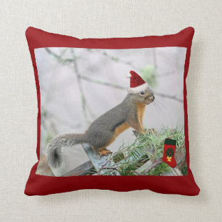 Almofada Esquilo do Natal com meia do Natal