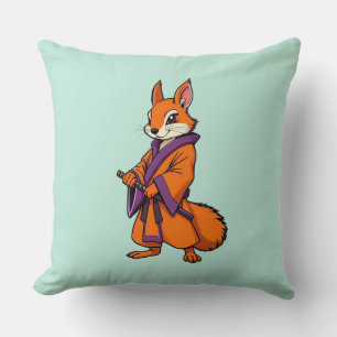 Almofada Esquilo Samurai Japonês Bonito