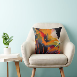 Almofada Essência do Jardim – Expressão Floral Abstrata