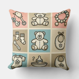Almofada Essenciais para Bebês Incluindo Brinquedos, Roupas