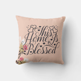 Almofada Esta Casa É Abençoada | Floral