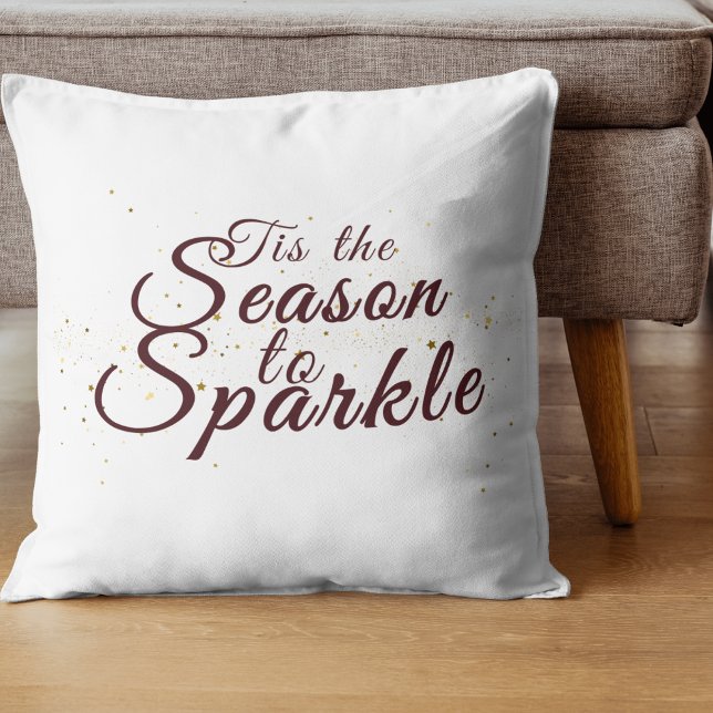 Almofada Esta é a temporada para Sparkle, elegância de Nata (Criador carregado)