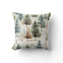 Está nevando em árvores de abeto.