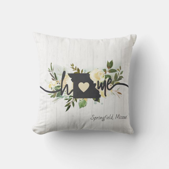 Almofada Estado do Missouri personalizou sua rusticidade da (Frente)