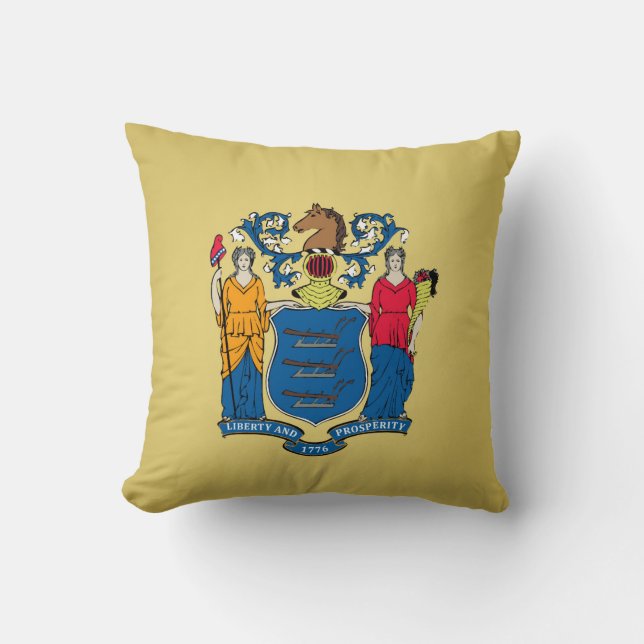 Almofada Estado legal da bandeira de Nova Jersey (Frente)