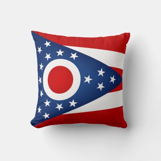 Almofada Estado legal Do Bandeira De Ohio (Frente)