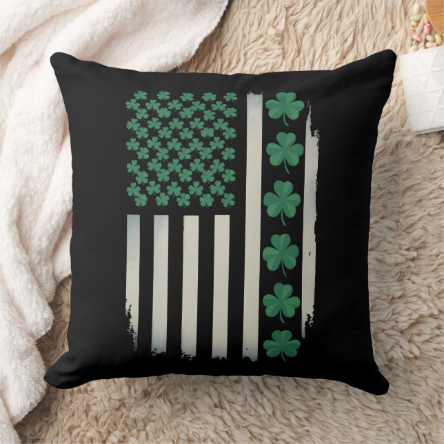 Almofada Estados Unidos, América Flag Shamrocks, Dia de São (Cobertor)