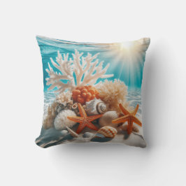 Almofada Estaleiro Laranja Sob O Oceano