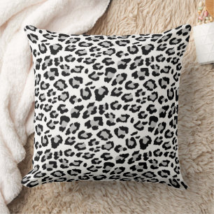 Almofada Estampa Animal Cinza Preto Leopardo Clássico