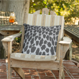 Almofada Estampa de leopardo preto e branco
