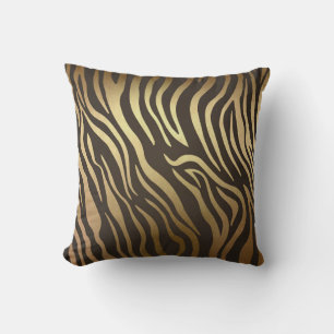 Almofada Estampa de Pele de Animal com Listras de Zebra Mod