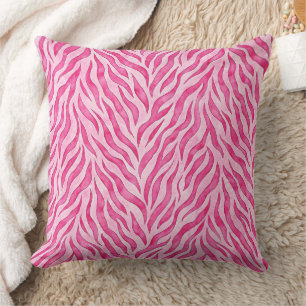 Almofada Estampa de Zebra Rosa Vibrante
