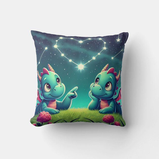 Almofada Estampagem Cardíaca do Dragão (Frente)