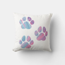 Estampas de pata de cão - Tintas coloridas