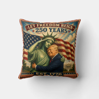 Almofada Estátua da Liberdade Trump EUA 250 Anos 4 de Julho
