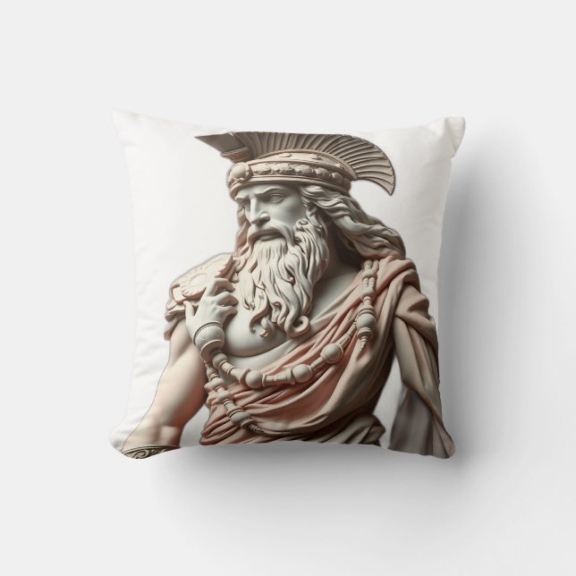 Almofada Estátua do Guerreiro Clássico Pastel (Frente)