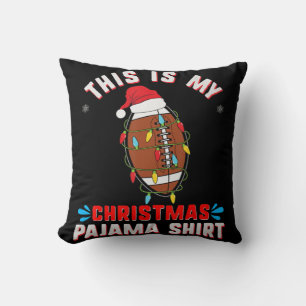 Almofada Este é o meu fã de futebol do Natal Pajama