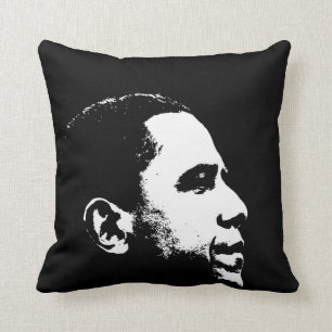 Almofada Estêncil lateral do retrato de Barack Obama