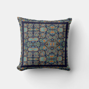 Almofada Estilo Antigo Paisley Para Sofá