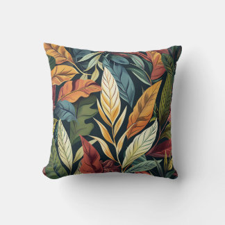 Almofada Estilo Bali - planta exótica deixa cor de luxo
