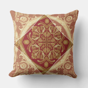 Almofada Estilo Barroco: Mara Trumpet Glory Vermelho Dour