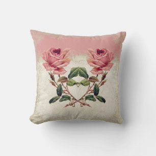 Almofada Estilo Barroco Vintage Rosa