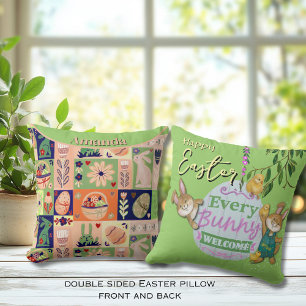 Almofada Estilo colchado de coelho de Páscoa
