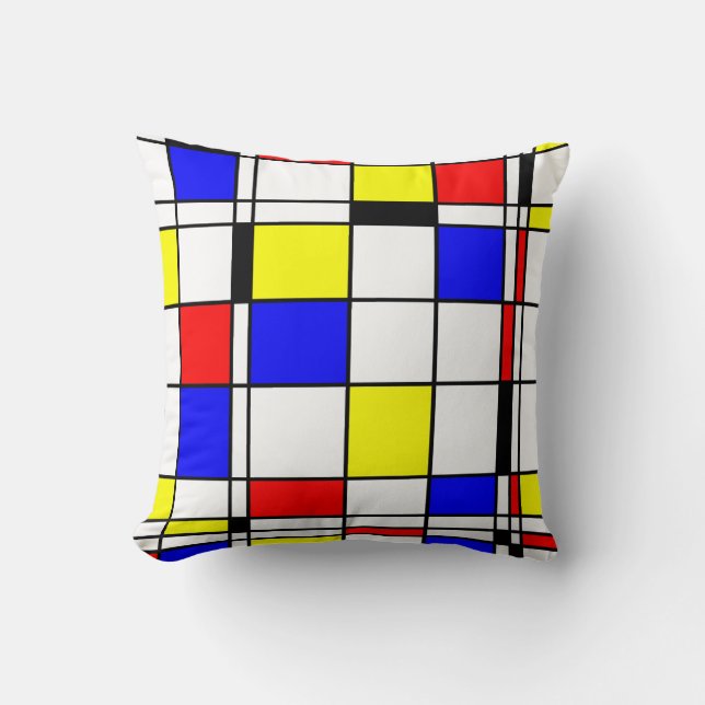 Almofada Estilo da arte de Mondrian (Frente)