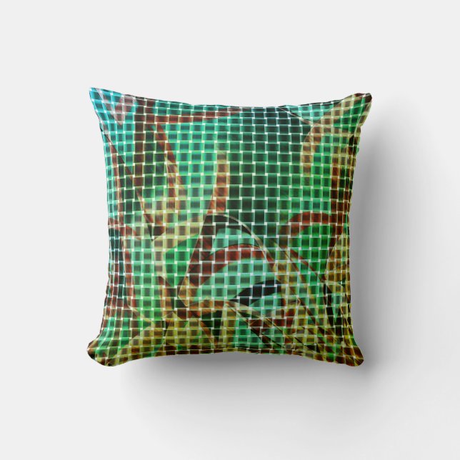 Almofada Estilo de cestos de palha seca semelhante a castan (Frente)