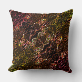 Almofada Estilo de espelhamento néon castanho claro com lin