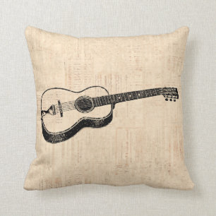 Almofada Estilo de Papel de Script de Violão Acústico Cl