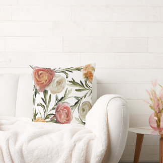 Almofada ESTILO DE primavera, PINCO E PADRÃO FLORAL BRANCO