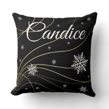 Estilo de travesseiros de natal preto.