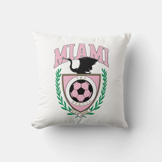 Almofada Estilo de Variação de Futebol de Miami (Frente)