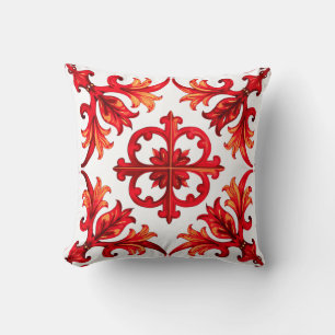 Almofada Estilo italiano,mosaico,vermelho
