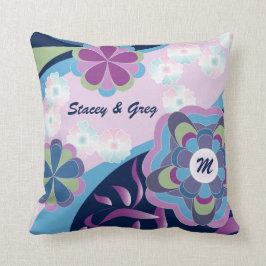 Almofada Estilo japonês do quimono floral do rio do