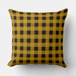 Almofada Estilo Lumberjack - tecido amarelo + suas ideias
