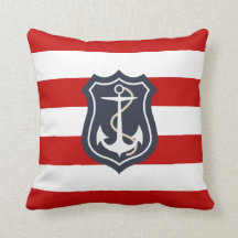 Estilo Náutico das Linhas Vermelhas e Brancas