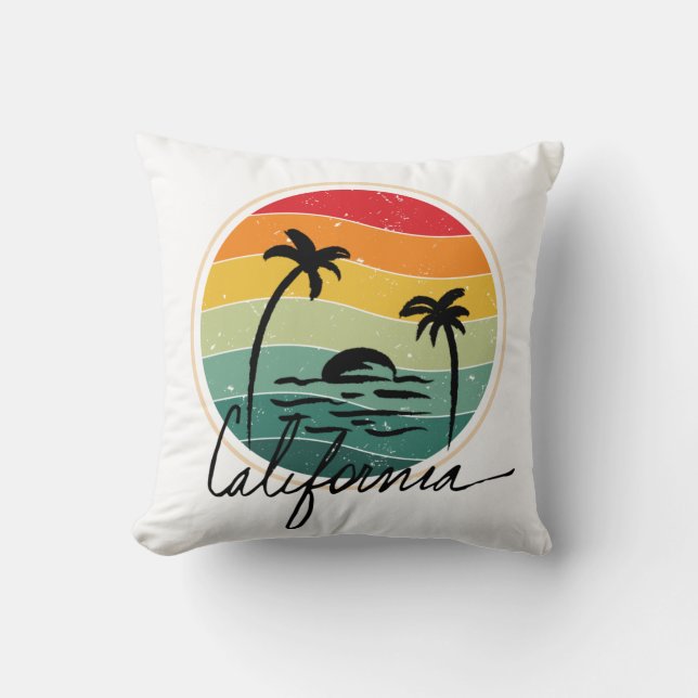 Almofada Estilo Sunset California - Vintage (Frente)