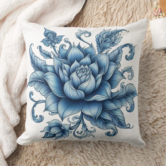 Almofada Estilo Tailandês Lotus Grande (Cobertor)