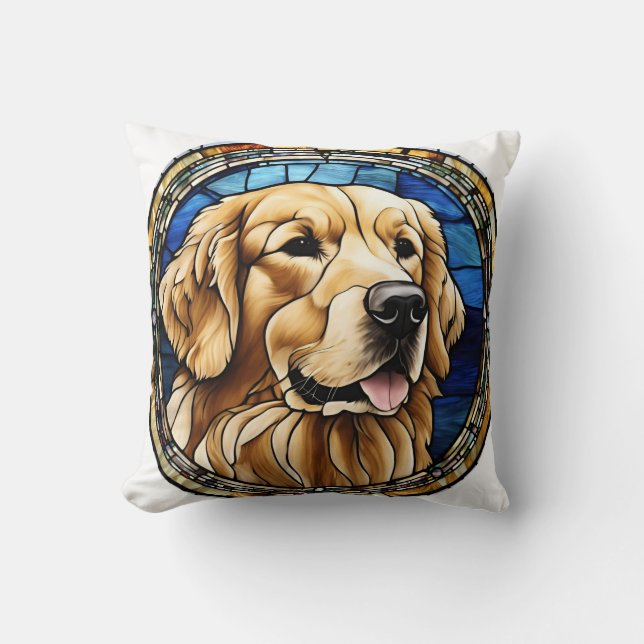 Almofada Estilos De Vidro Estimulados Com Raça De Cachorro (Frente)