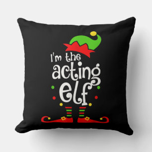 Almofada Estou a representar o Natal da família Elf Xmas