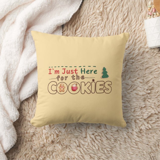 Almofada Estou aqui para o Travesseiro de Natal do Cookies  (Cobertor)