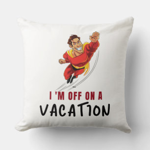Almofada Estou de férias - travesseiro decorativo