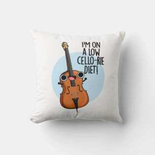 Almofada Estou em uma dieta de baixa Cello, Engraçado Cello